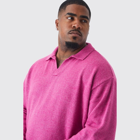 Boohoo Man Boxy  Revere Polo - Picture 2 of 16